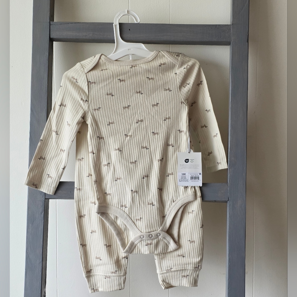 Cream Long-Sleeve Baby 2 Piece
